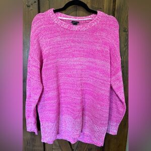 Torrid Vibrant Pink Crew Neck Long Sleeve Sweater